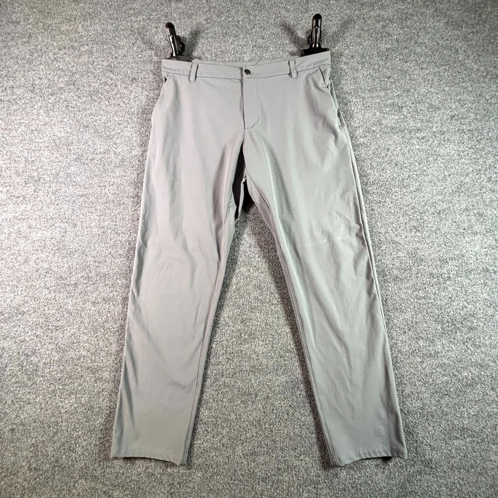 Lululemon Golf Pant Men 36x30 Gray Polyester Straight Sports Performance Workout